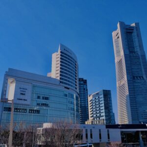 横浜,山下公園,みなとみらい,海,高層ビル,