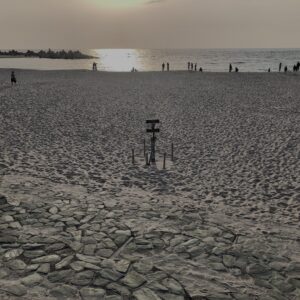 南紀白浜,浜辺,ビーチ,海,夕方,夕日,空,