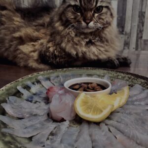 カワハギ,刺身,薄造り,肝醤油,レモン,和食,