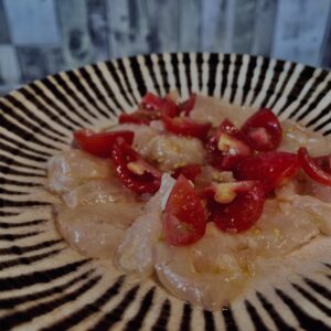 カルパッチョ,オリーブオイル,塩レモンソース,ヒラメ,イタリアン,アンティパスト,