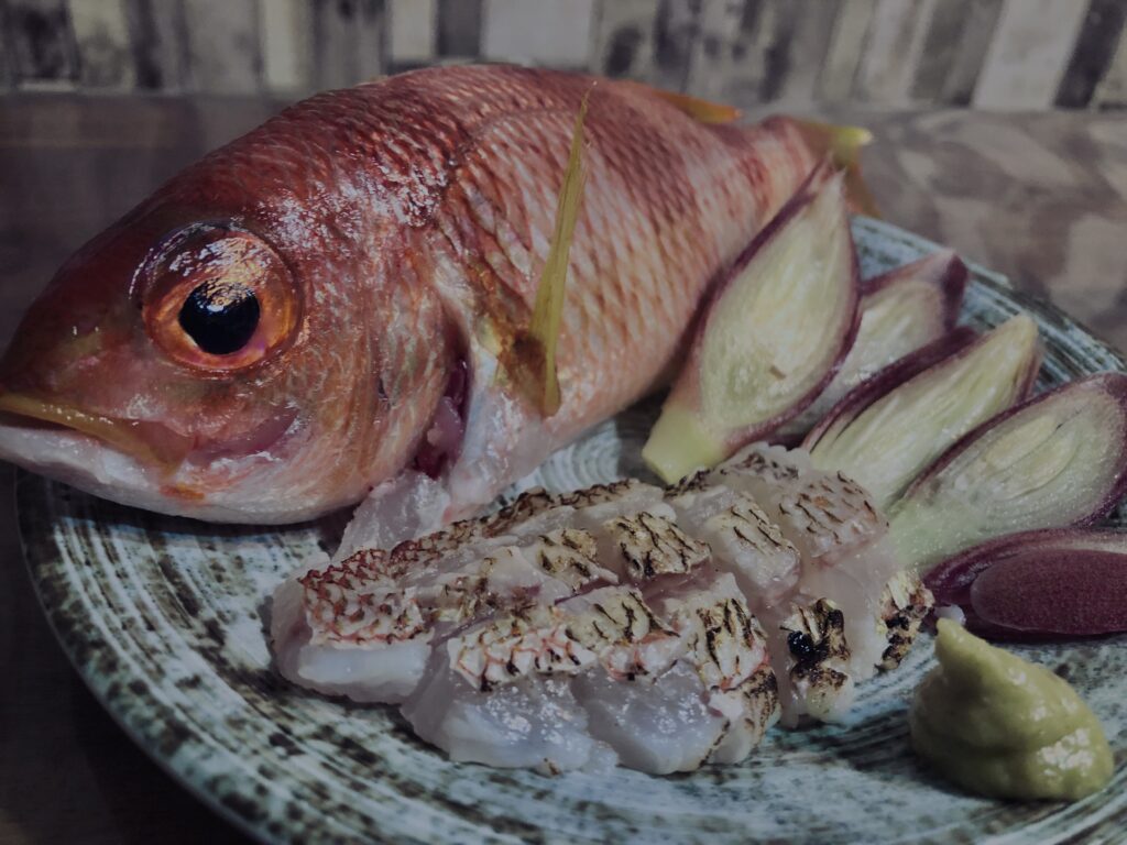 タマガシラ,魚料理,伊豆,川奈,姿造り,刺身,
