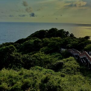 海,西伊豆,恋人岬,空,夕方,雲,