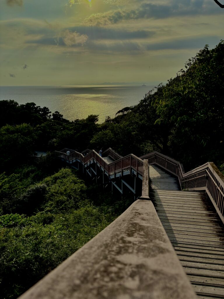 海,西伊豆,恋人岬,空,夕方,雲,