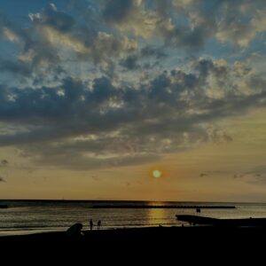 土肥,小土肥海岸,西伊豆,夕日,海,空,
