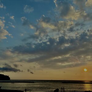 土肥,小土肥海岸,西伊豆,夕日,海,空,