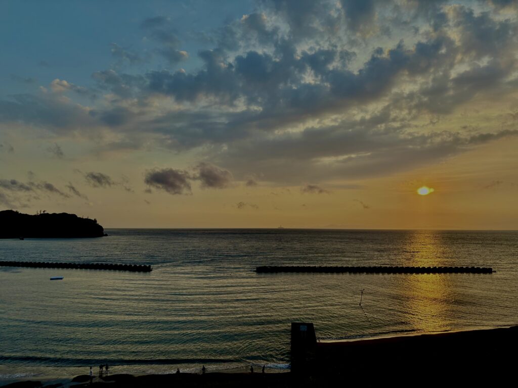 土肥,小土肥海岸,西伊豆,夕日,海,空,