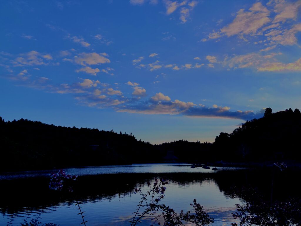 青森,八戸,風景,池,空,田舎,