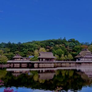 青森,八戸,風景,池,空,田舎,