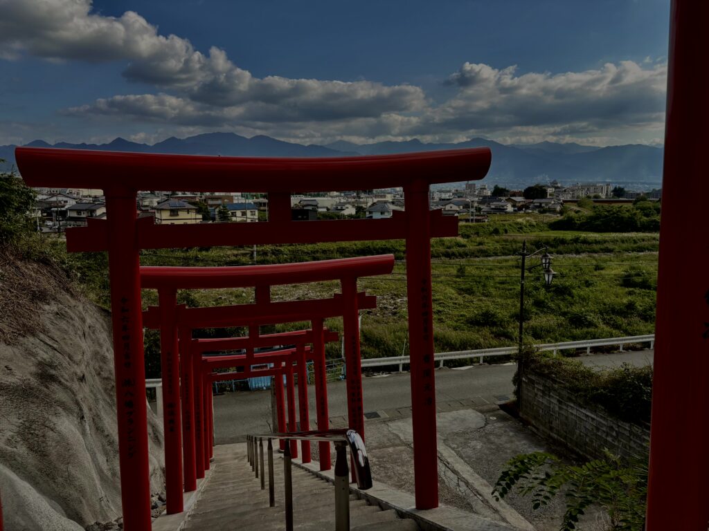 山梨,甲府,風景,空,街並み,