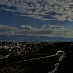 山梨,甲府,風景,空,街並み,