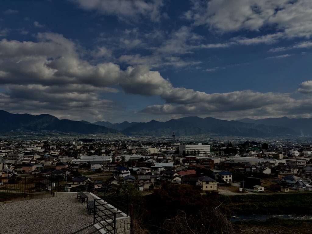 山梨,甲府,風景,空,街並み,