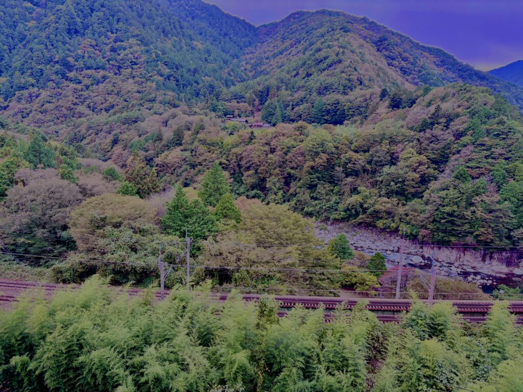 寝覚めの床,長野,線路,空,風景,