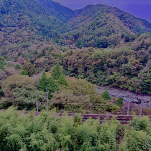 寝覚めの床,長野,線路,空,風景,